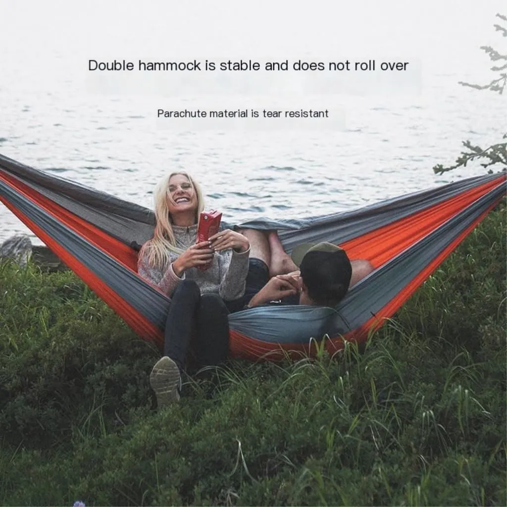 Hammock Outdoor Camping Thick Canvas Hammock Outdoor Swing Home Single Double Dormitory Sleeping Student Anti-Rollover Hammocks for Outside(F)