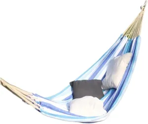 Hammock Outdoor Hammock Woven Tassel Thick Canvas Straight Stick Anti-Rollover Leisure Camping Single Double Swing Hammocks for Outside(White,A)