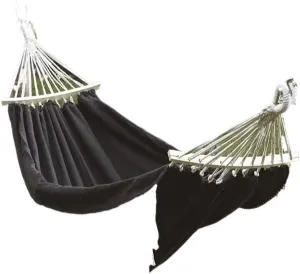 Hammocks Outdoor Hammock Sheet Double Camping Hammock Swing Spring Outing Camping Anti-Rollover Canvas Hanging Basket Camping Hammocks(Black)