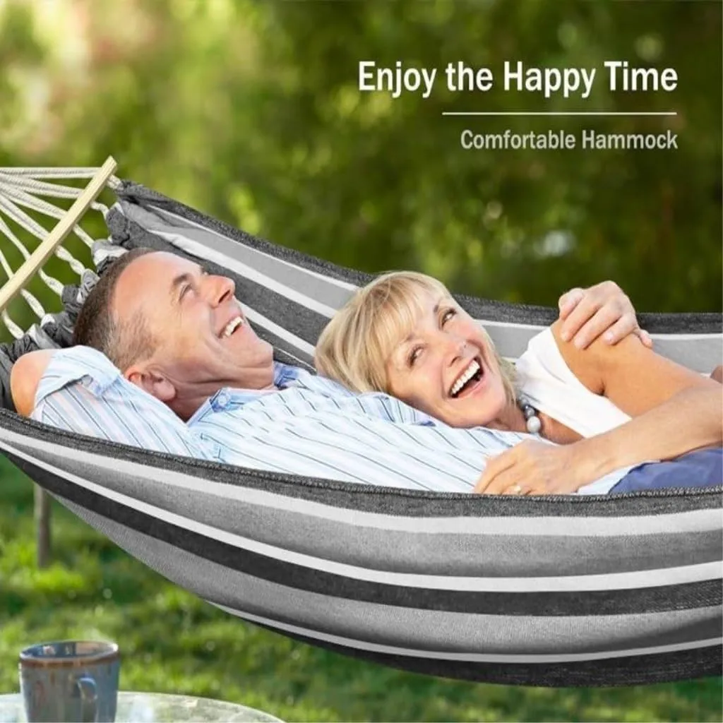 Hamock Outdoor Canvas Hammock Camping Anti-Rollover Swing Thickened Spot Single Double Duckbill Buckle Hammock Hanmock(F)