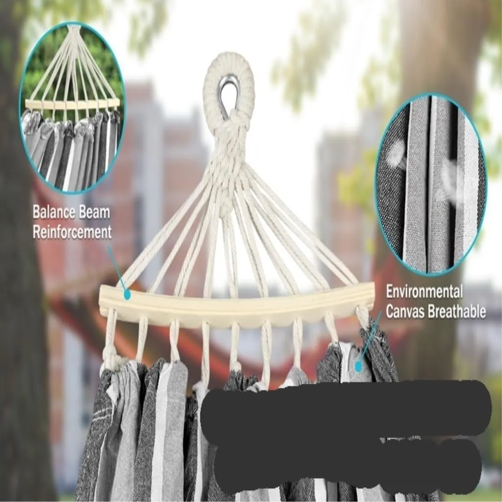 Hamock Outdoor Canvas Hammock Camping Anti-Rollover Swing Thickened Spot Single Double Duckbill Buckle Hammock Hanmock(F)