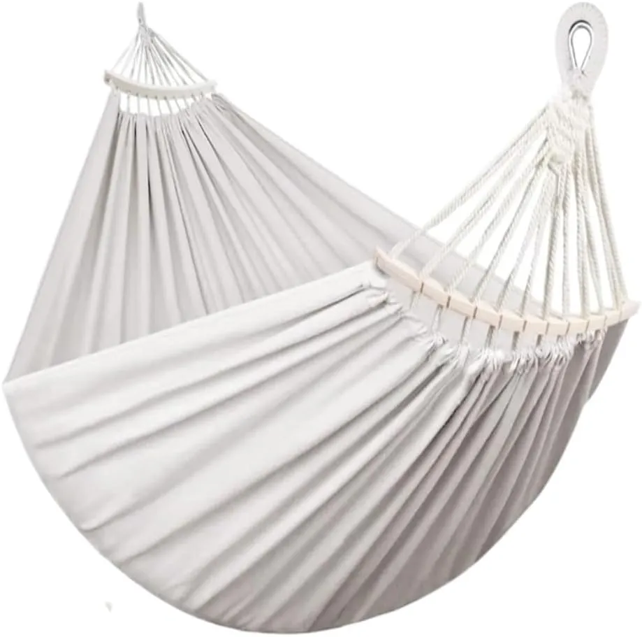 Hamock Outdoor Canvas Hammock Camping Anti-Rollover Swing Thickened Spot Single Double Duckbill Buckle Hammock Hanmock(I)