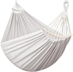 Hamock Outdoor Canvas Hammock Camping Anti-Rollover Swing Thickened Spot Single Double Duckbill Buckle Hammock Hanmock(I)