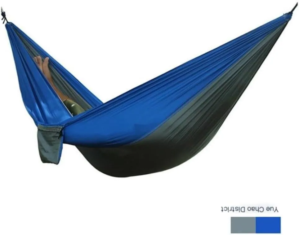 Hamock Outdoor Thickened Canvas Outdoor Bent Wooden Stick Hanging Sheet Double Hammock Swing Dormitory Camping Hanmock(B)