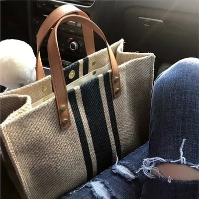 Handbag Straw Bag Big Bags For Woman Color Matching