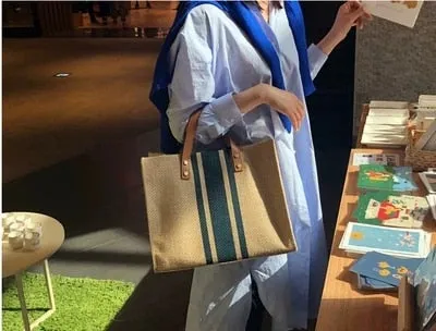 Handbag Straw Bag Big Bags For Woman Color Matching