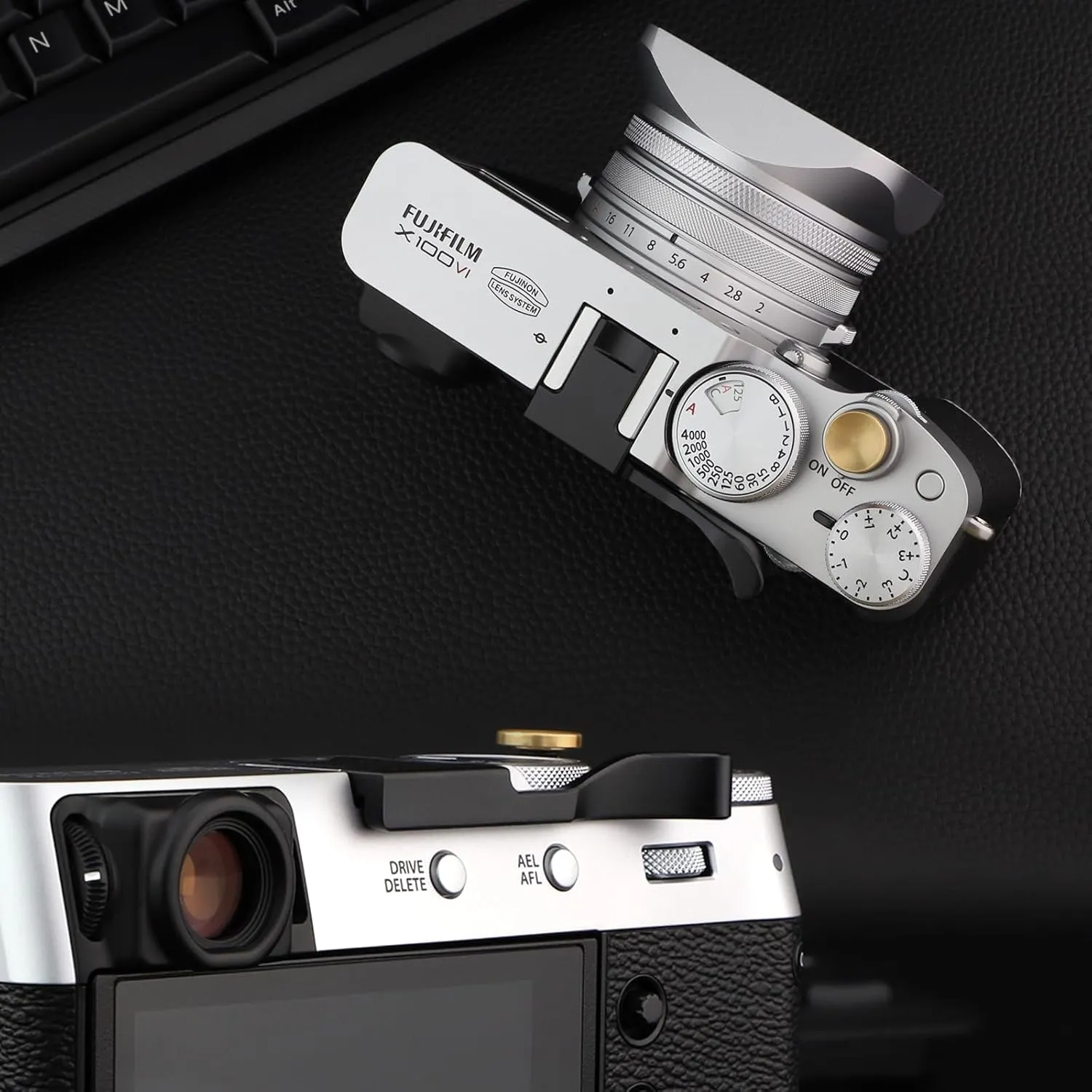 Haoge THB-X2B Metal Hot Shoe Thumb Up Rest Hand Grip for Fujifilm x100vi Fuji X100V Camera Black