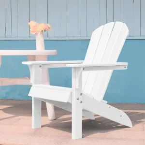 HDPE Chair Sunlight Resistant no Fading Snowstorm Resistant Outdoor Chair Patio Chairs Ergonomic Comfort Widely Used for Fire Pits Decks Gardens,Campfire Chairs White