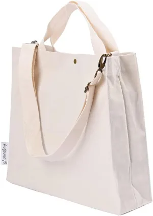 Heavy Duty Canvas Extra Large Shoulder Crossbody Bag Grocery Shopping Bag Beach Tote Multi Purpose Daily Use