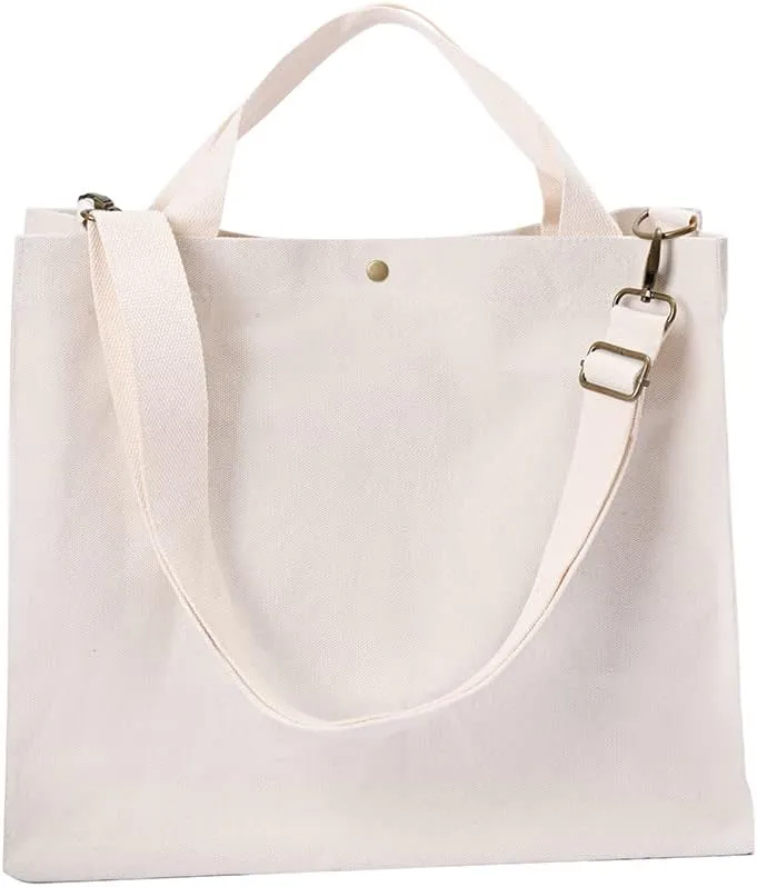 Heavy Duty Canvas Extra Large Shoulder Crossbody Bag Grocery Shopping Bag Beach Tote Multi Purpose Daily Use