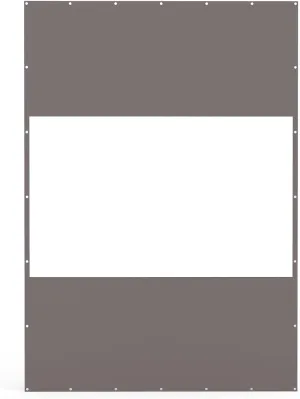 Heavy Duty Outdoor Clear Panel Curtain, Waterproof PVC Polyester, Weather Resistant & Tearproof for Patios, Gazebos, 10'H x 7'W, Gray