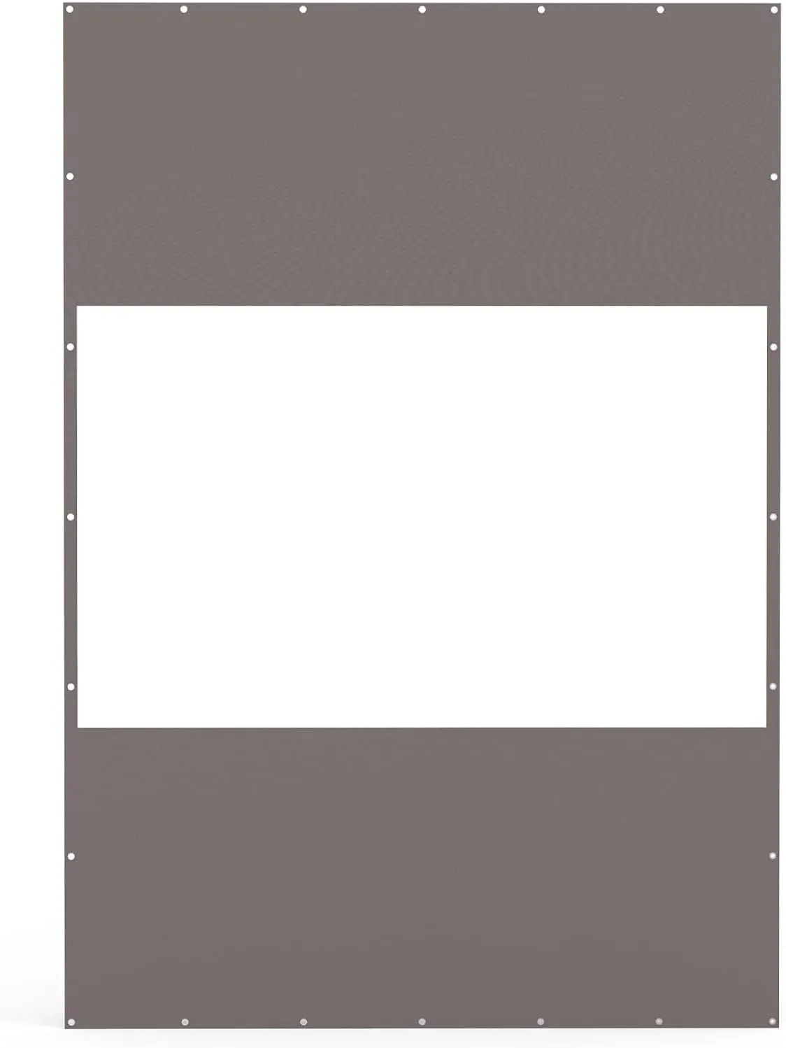 Heavy Duty Outdoor Clear Panel Curtain, Waterproof PVC Polyester, Weather Resistant & Tearproof for Patios, Gazebos, 10'H x 7'W, Gray