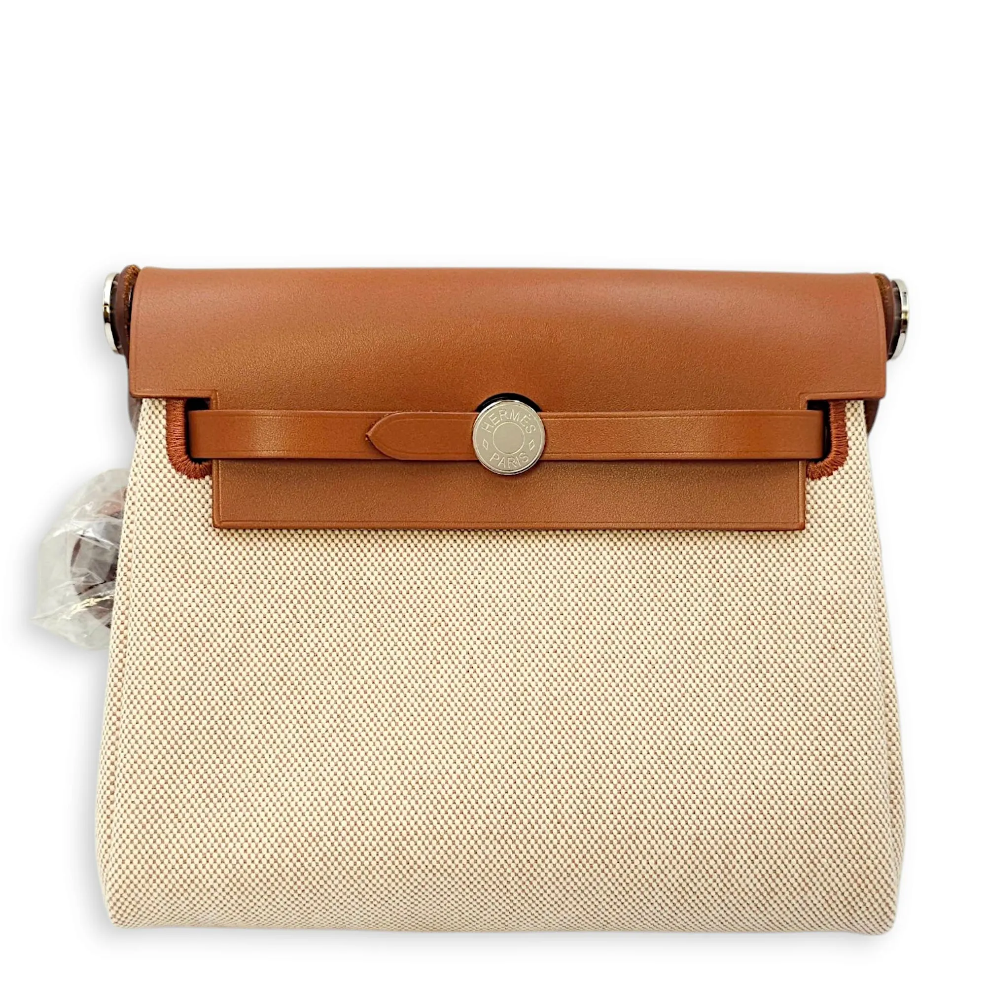 Herbag 20 Ecru-Beige/Fauve in Vache Hunter/Toile, Palladium hardware