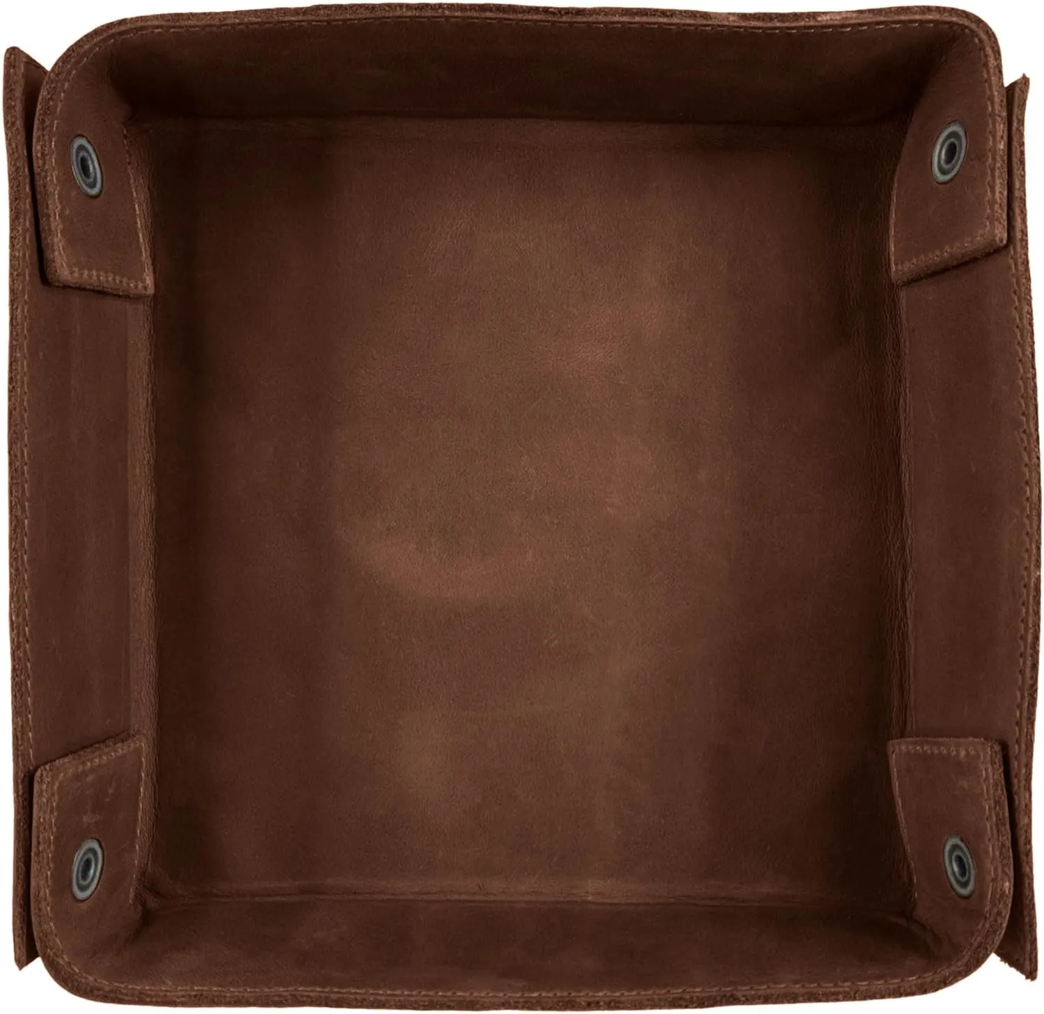 Hide & Drink, Leather Catchall Change Keys Coins Jewels Box Tray Big Storage, Handmade Includes 101 Year Warranty :: Swayze Suede
