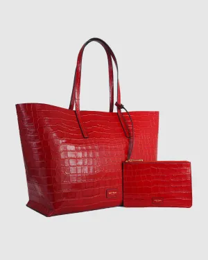 Hillside Tote in Embossed Leather