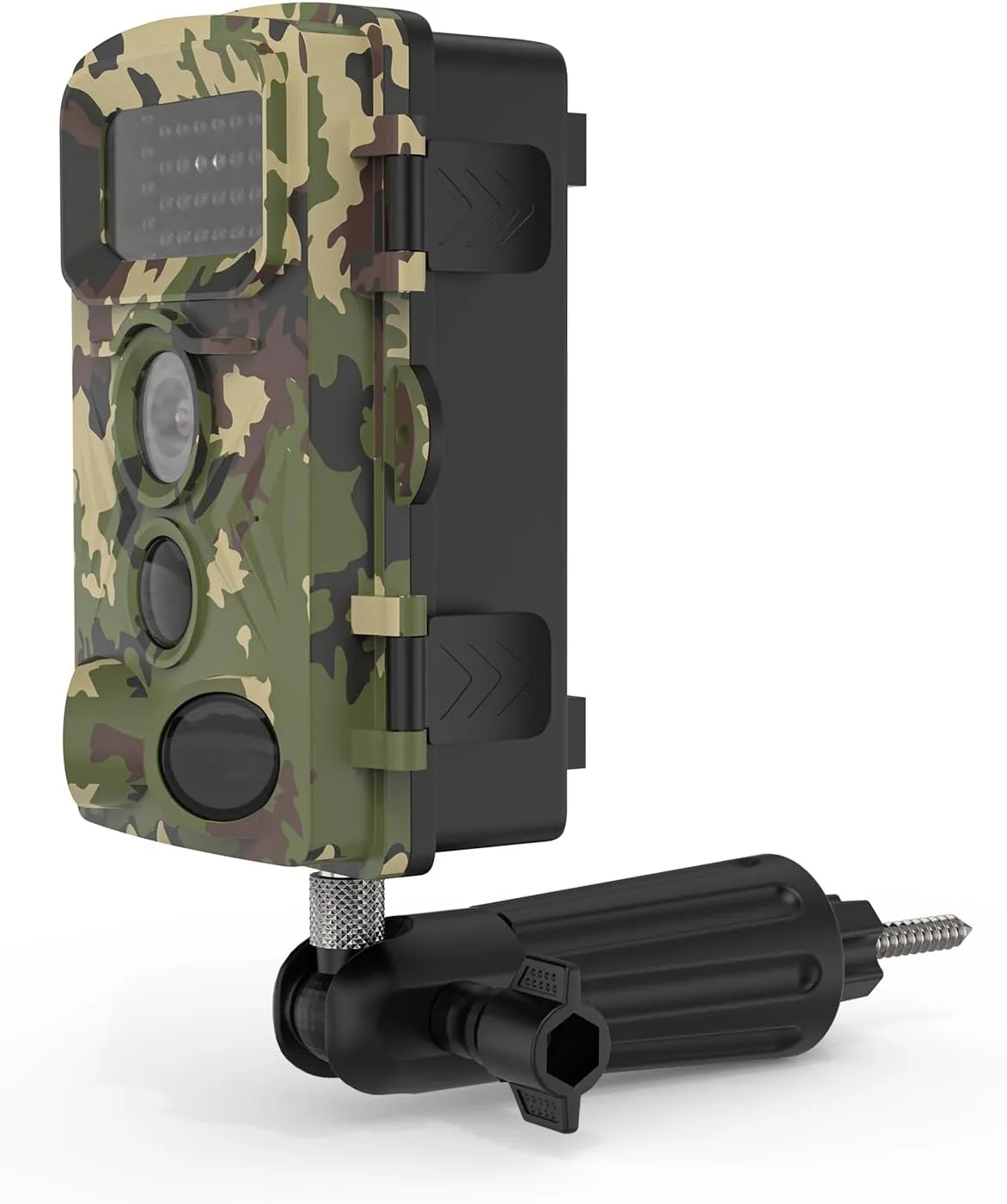 HOLACA Tree Mount Trail Camera Holder with 1/4'' Universal Threads for Trail Camera Wired Camera Tree Holder Screw Mounting Bracket Black