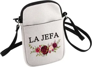 HOLLP Boss Lady Gift La Jefa Crossbody Bag Mexicana Gift Latina Boss Crossbody Bag for Boss