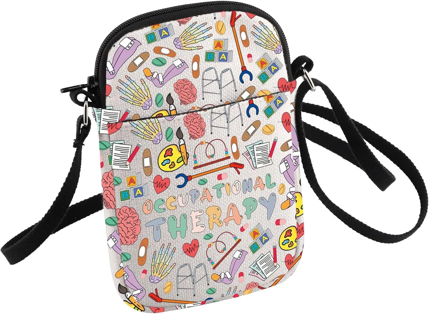 HOLLP Cute Occupational Therapy Crossbody Bag Future OT Therapists Healthcare Gift for Women