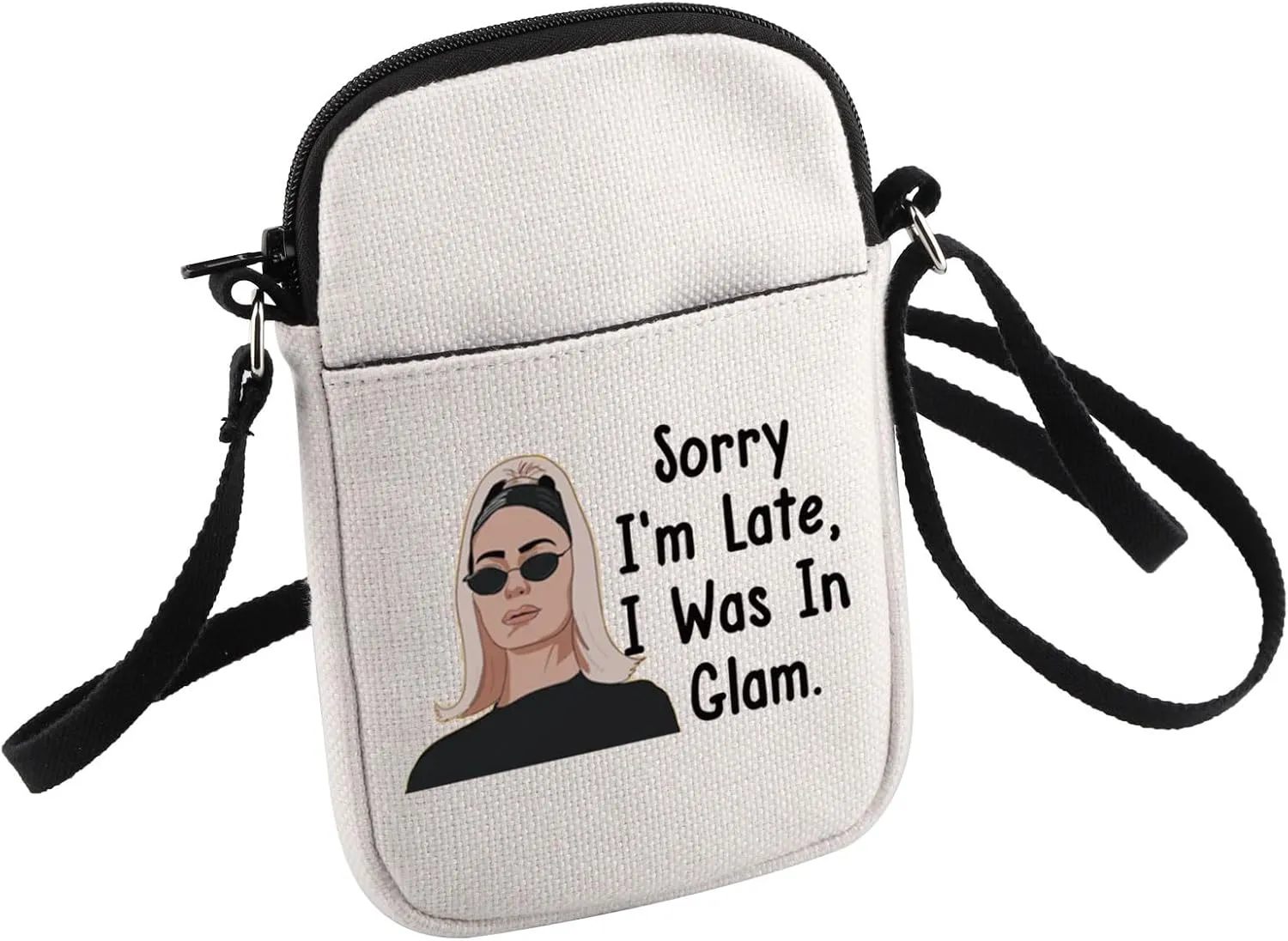 HOLLP RHONY Inspired Gift Sorry I'm Late I Was In Glam Crossbody Bag Real Housewives Gift