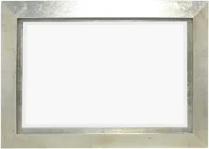 HomeRoots 34" x 46" x 2.25" Silver Rectangular Cosmetic Mirror