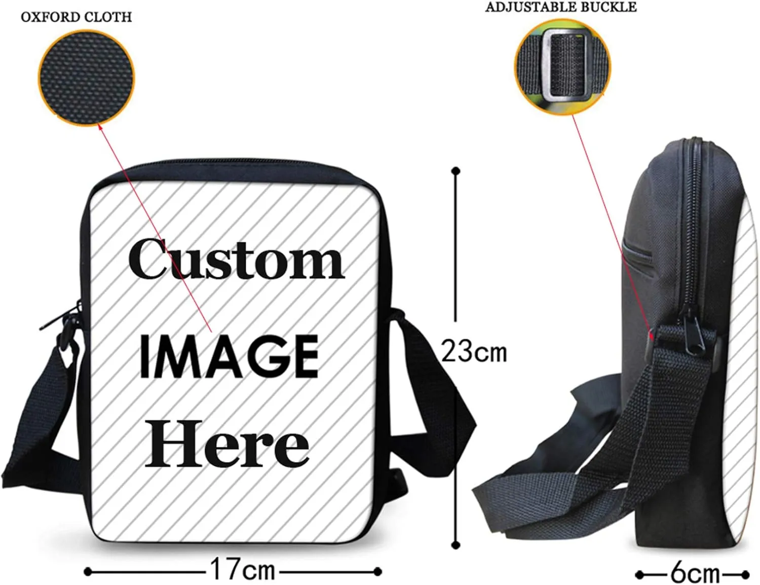 HUGS IDEA Butterfly Pug Dog Messenger Crossbody Shoulder Bag for Women Girls - Mini Cell Phone Purse Pouch Wallet Side Bag Satchel