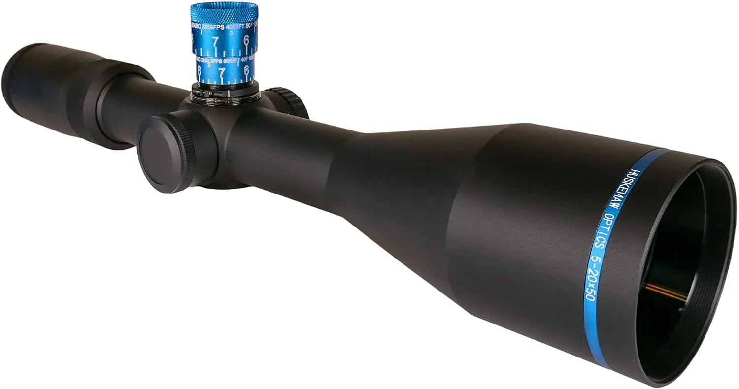 Huskemaw Blue Diamond Series Fogproof Shockproof Waterproof Second Focal Plane Hunting Long Range Scope with HuntSmart Reticle