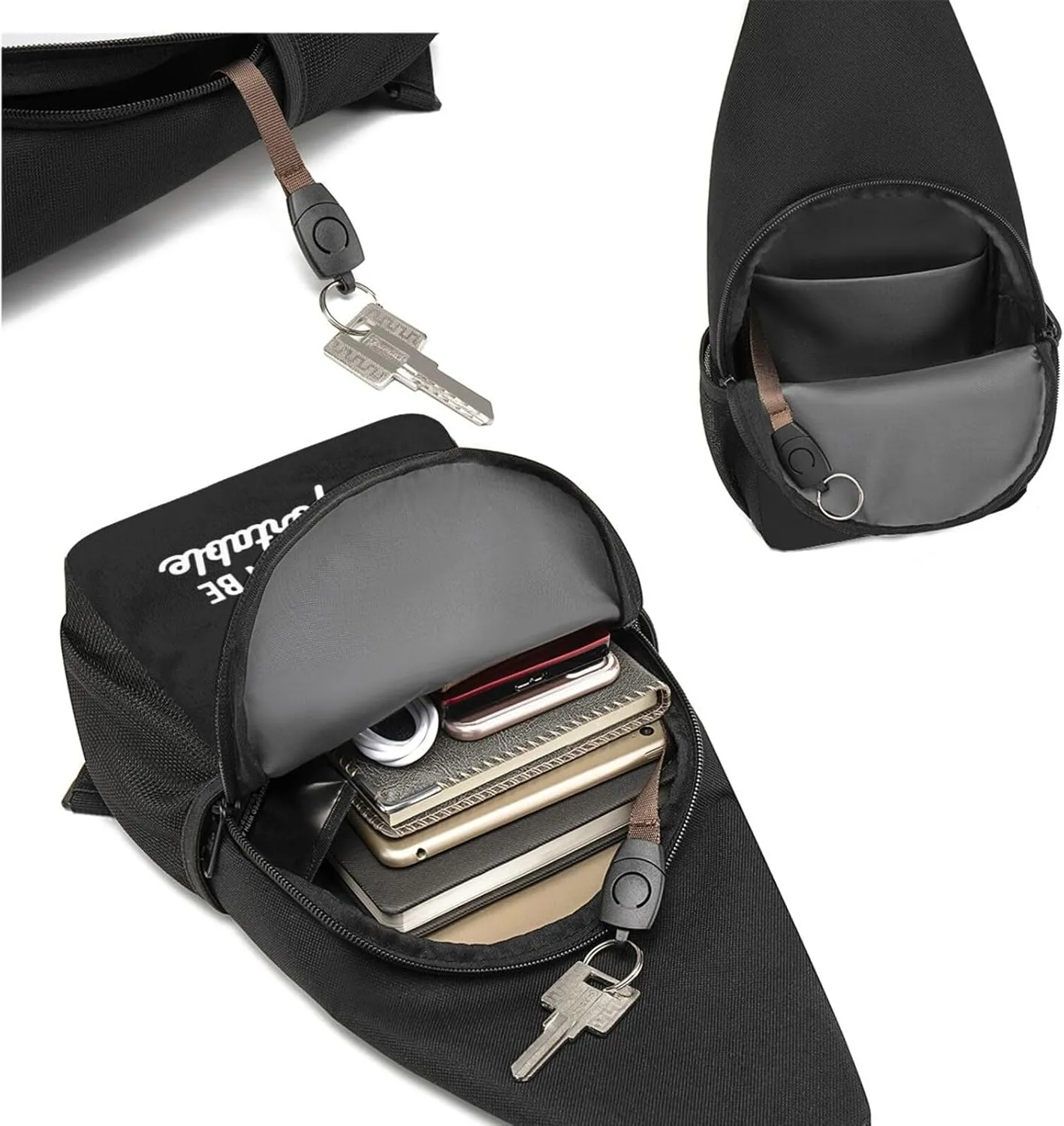 I Wont Be Quiet So You Can Be Comfortable Unisex Chest Bag Lightweight Crossbody Shoulder Bag Travel Pocket Black