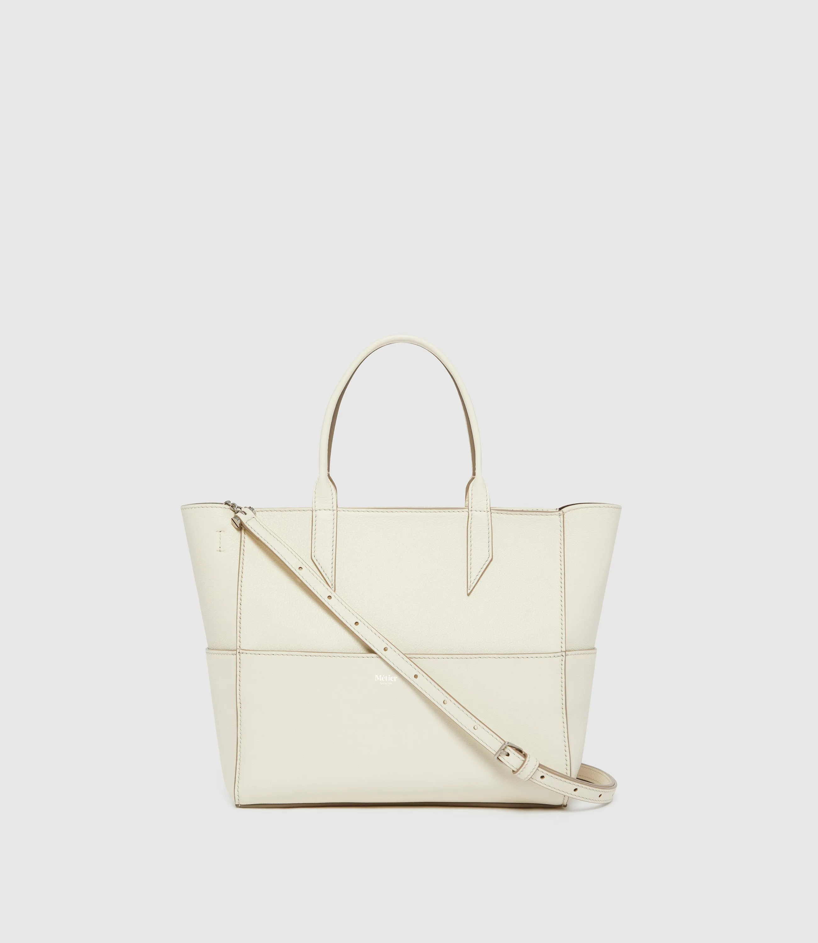 Incognito Cross Body Cabas Smooth Calfskin White Sand