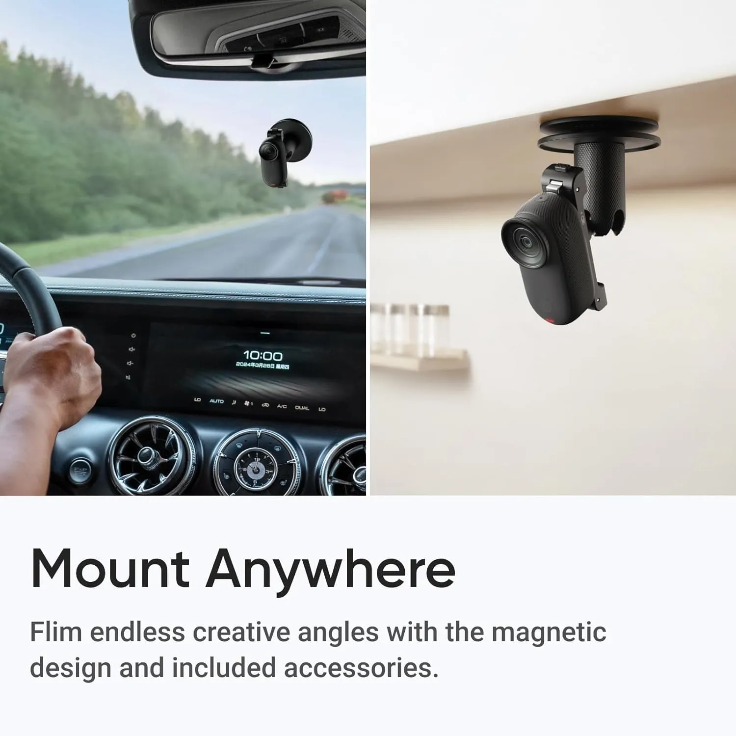 Insta360 GO 3S 128GB – Waterproof Tiny Mighty Action Camera with 4K 3840x2160 Video & 4000x3000 Photo, FlowState Stabilization, AI Editing, Action Pod| (128GB Black Moto Selfie Stick(Moto Bundle))