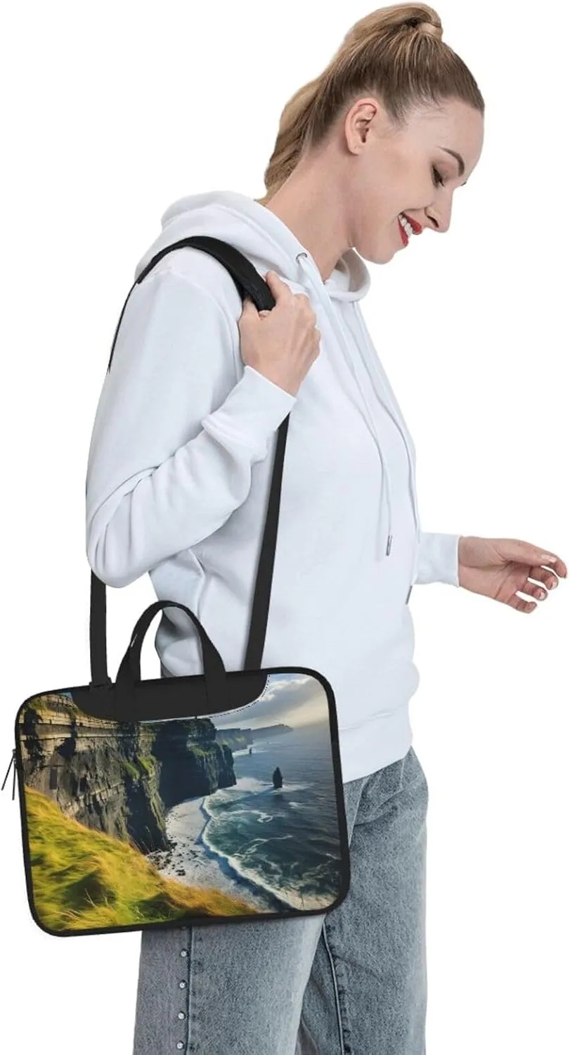Ireland Outdoors County Clare The Cliffs Portable Single-Shoulder Laptop Bag With Hand - Held Option For 13-15.6 Inch Laptops