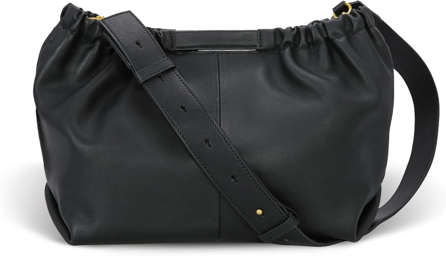 Iswee Black Leather Hobo Bags for Women Soft Leather Crossbody Purse Designer Handbags Tote Bag
