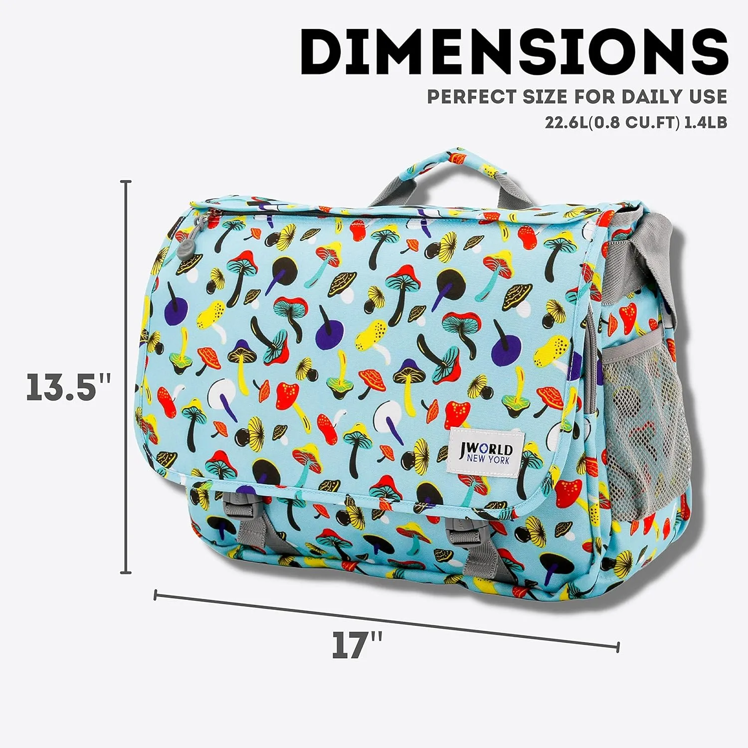 J World New York Thomas Laptop Messenger Bag for Women & Men. Kids Computer Bookbag