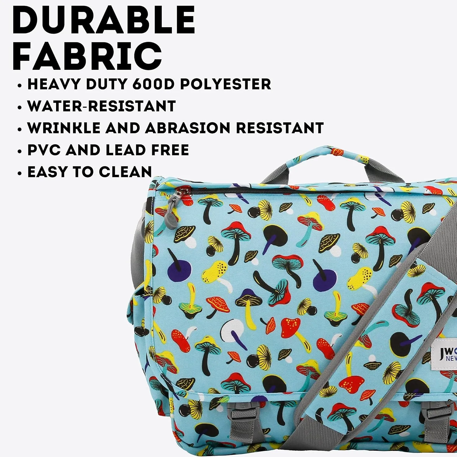 J World New York Thomas Laptop Messenger Bag for Women & Men. Kids Computer Bookbag