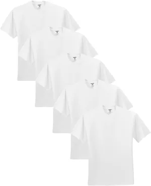 Jerzees Dri-Power Active Adult Tee, XL, White (Pack of 5)
