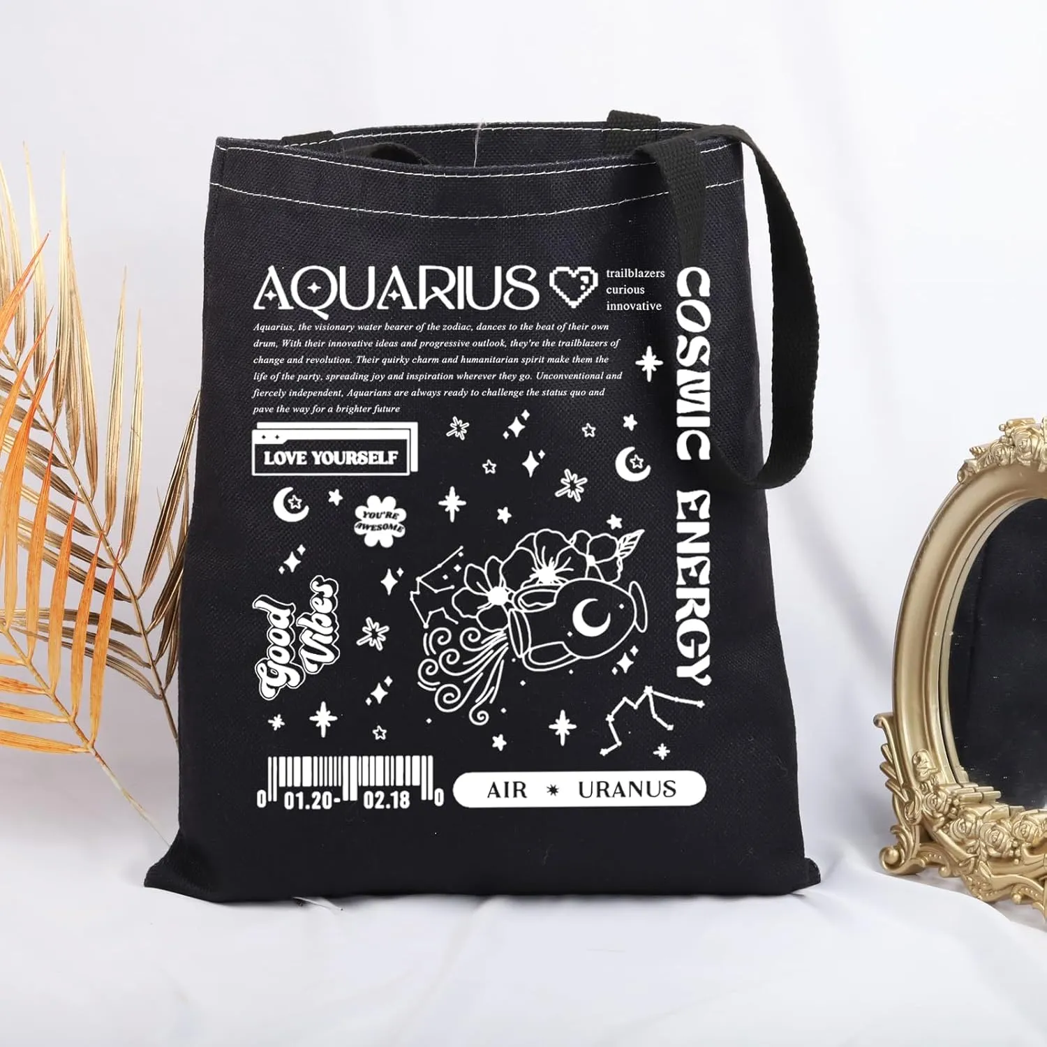 JNIAP Zodiac Sign Gift 12 Constellation Birthday Gift for Astrology Lover Horoscope Tote Bag