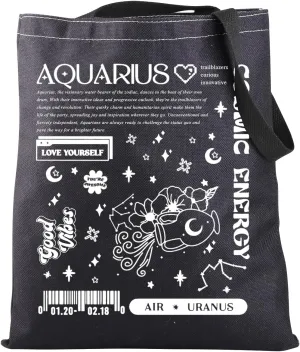 JNIAP Zodiac Sign Gift 12 Constellation Birthday Gift for Astrology Lover Horoscope Tote Bag