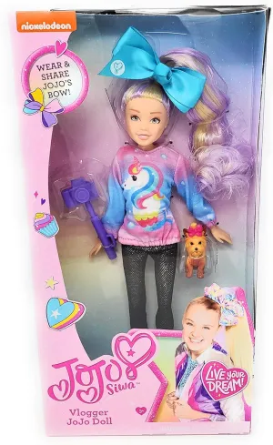 JoJo Siwa 10-Inch Fashion Vlogger Articulated Doll in Unicorn Outfit, Includes Camera and Bow Bow Accessories, Kids Toys for Ages 3 Up by Just Play