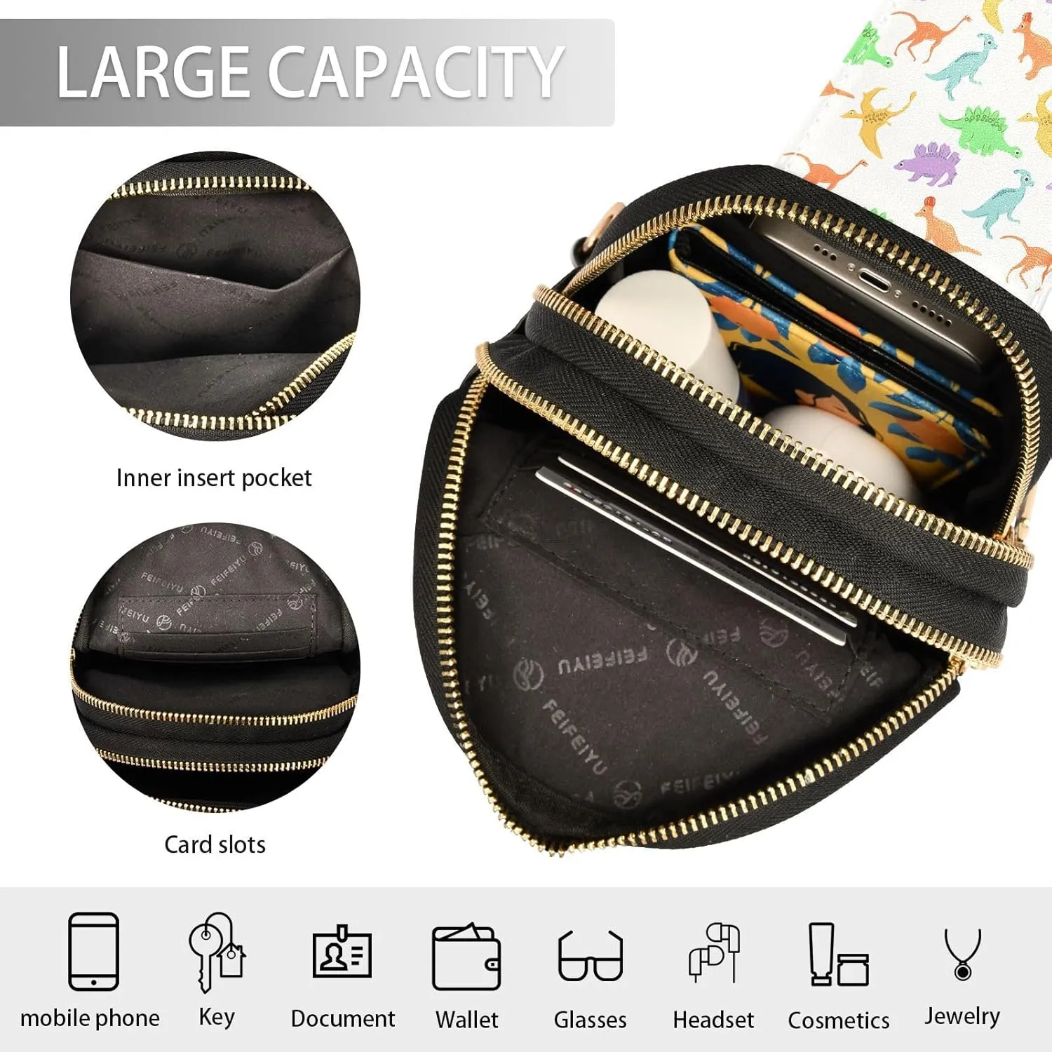 JSTEL Leather Crossbody Sling Bags for Women,Leather Crossbody Purses Leather Crossbody Bag Sling Purse