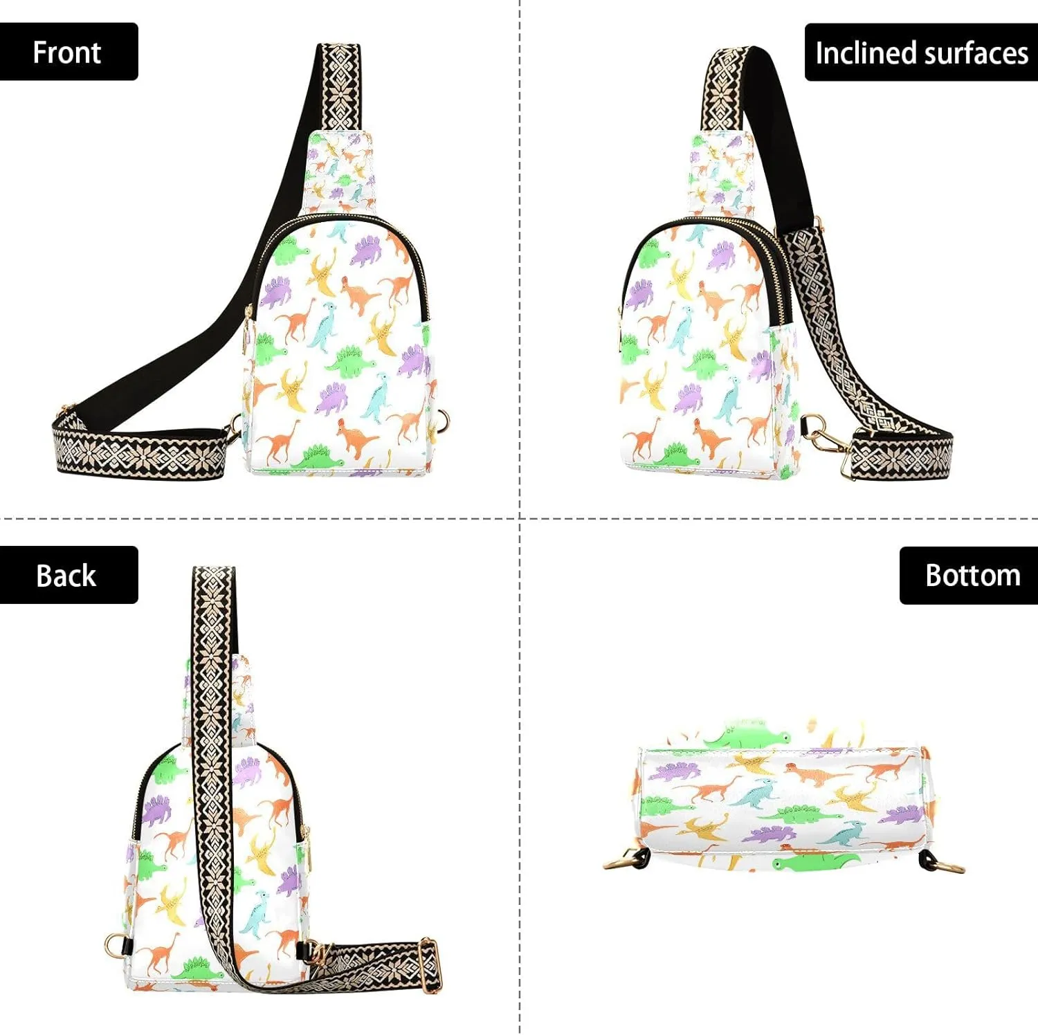 JSTEL Leather Crossbody Sling Bags for Women,Leather Crossbody Purses Leather Crossbody Bag Sling Purse