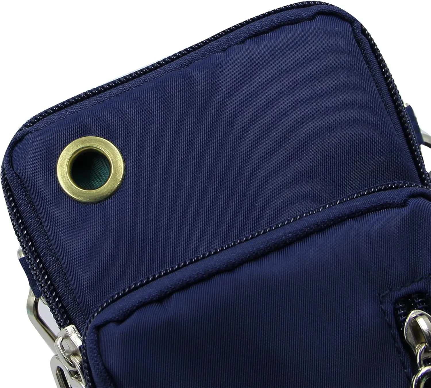 JUMISEE 3-Layers Crossbody Bag Cellphone Pouch Armband Wallet Nylon Smartphone Purse