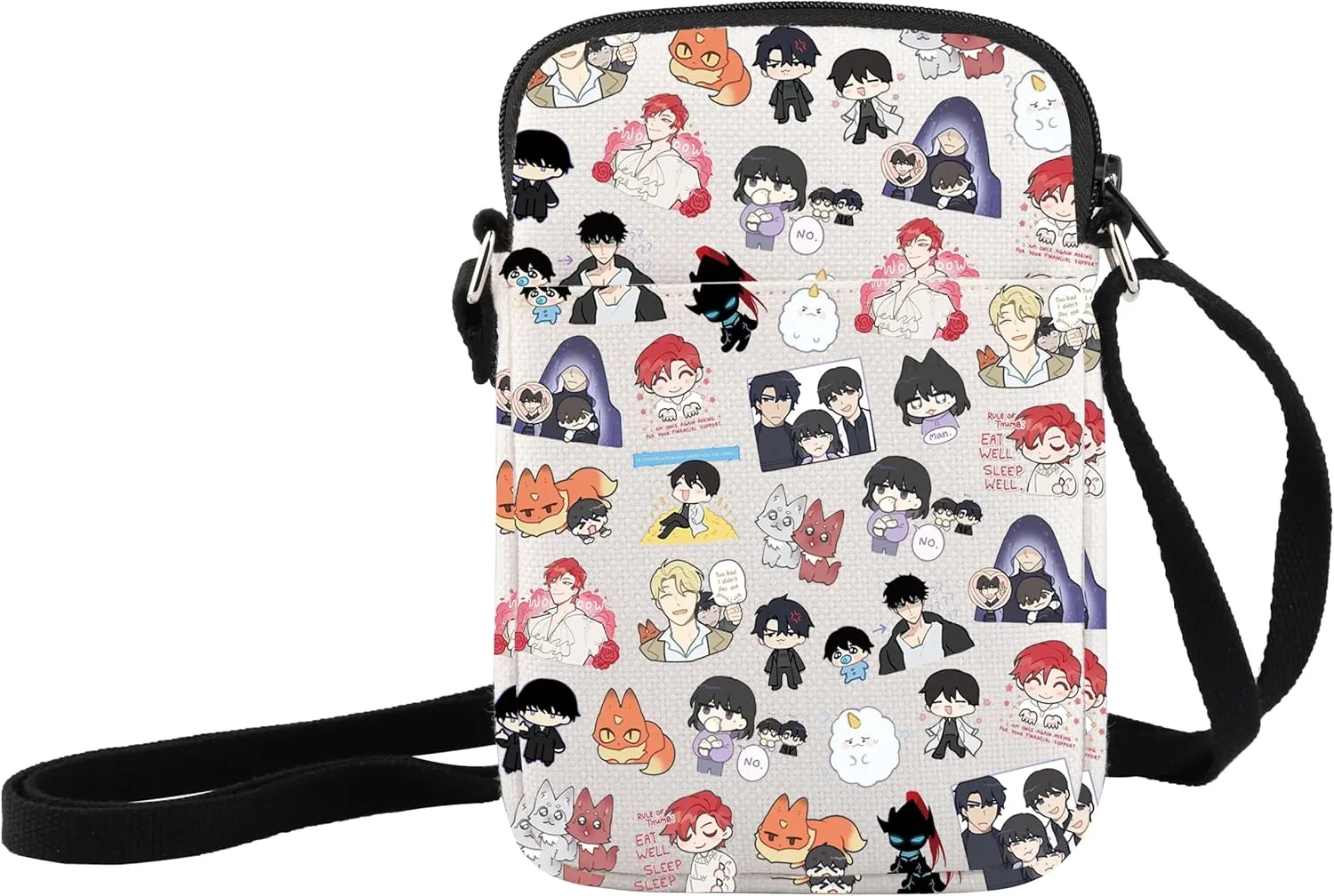JXGZSO Anime Inspired Crossbody Bag Anime Lover Gift Anime Characters Shoulder Bag