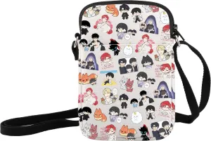 JXGZSO Anime Inspired Crossbody Bag Anime Lover Gift Anime Characters Shoulder Bag