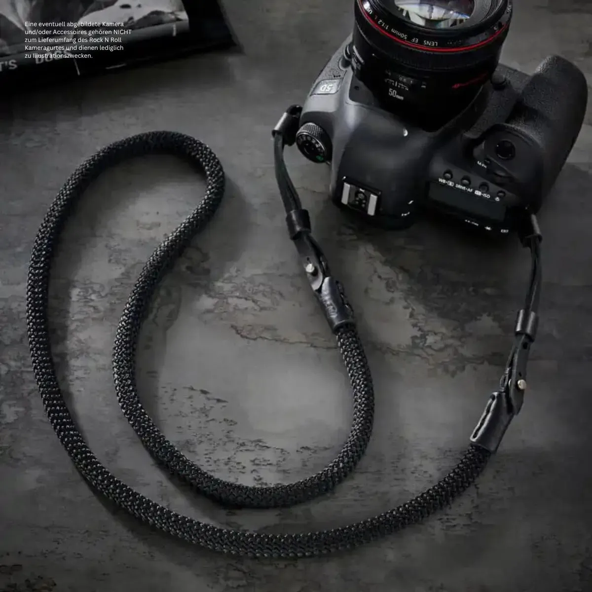 Kamera Tragegurt für DSLR und Systemkameras | Seil und Leder | Rock N Roll | 100