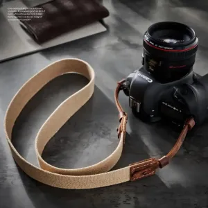 Kameragurt für DSLR und Systemkamera aus Baumwolle | Sand Beige | Rock n Roll |S