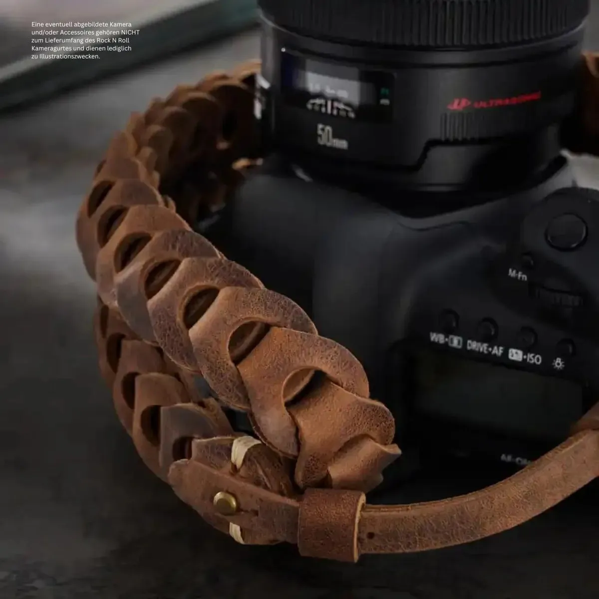 Kameragurt für Systemkameras | Braun | Leder | Rock n Roll Camera Straps | Gr.S