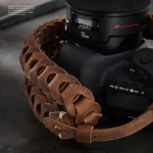 Kameragurt für Systemkameras | Braun | Leder | Rock n Roll Camera Straps | Gr.S