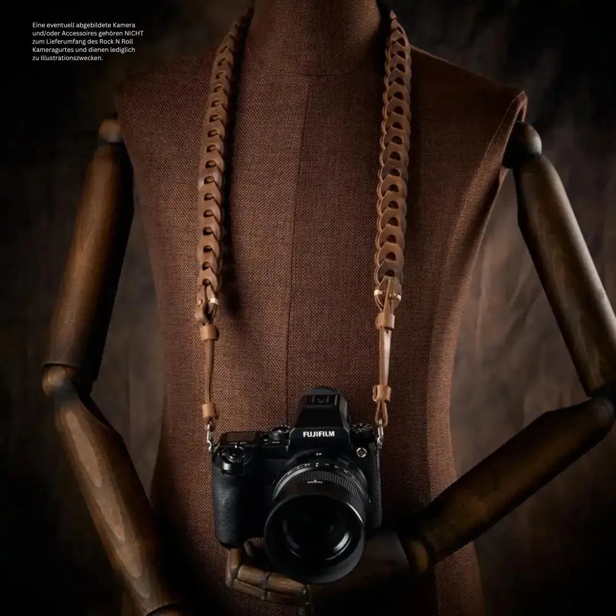 Kameragurt für Systemkameras | Braun | Leder | Rock n Roll Camera Straps | Gr.S