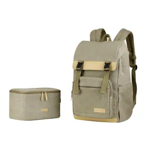 K&F Concept 18L Travel Camera Backpack with Removable DSLR Case (Khaki)