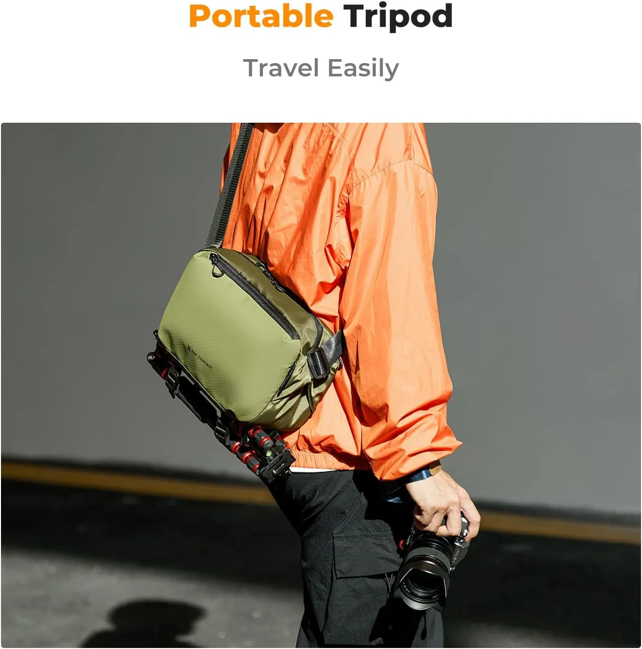 K&F Concept 2 in 1 Sling Bag Everyday Shoulder Bag & Multifunction Photography Crossbody Camera DSLR Backpack Portable Bag