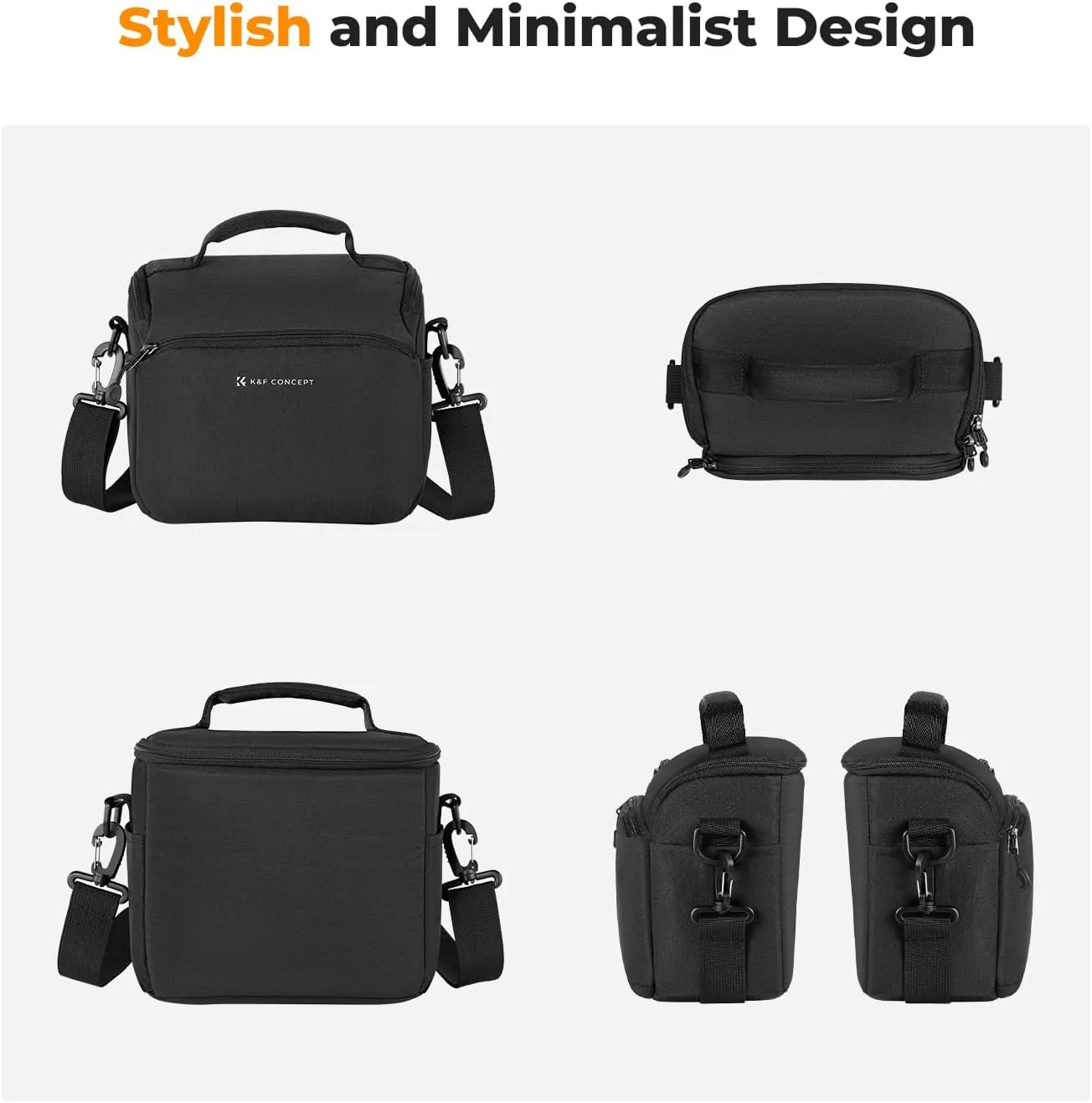 K&F Concept Camera Sling Bag Small Crossbody Camera Case DSLR/SLR/Cute Compact Shoulder Photography Bags for Photographers